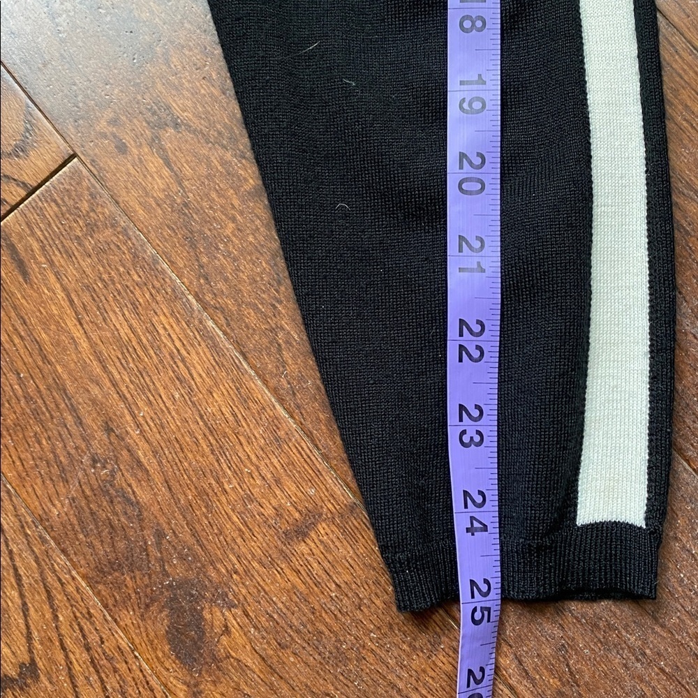 Peak Performance Half-Zip Ski Sweater Size XL Black + Off-White Stripes Merino - Picture 12 of 12